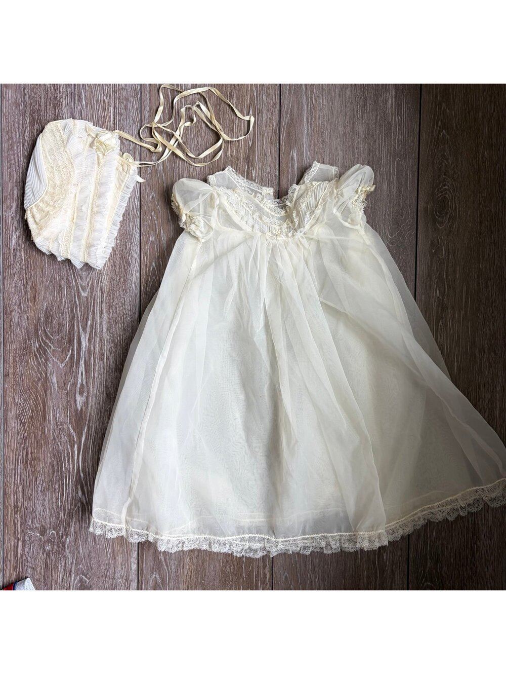 Vintage Castro Baby Christening Dress + Mary Smith Original Bonnet